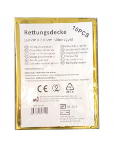 Redningstæppe Universal 160x210cm 10 stk pakke