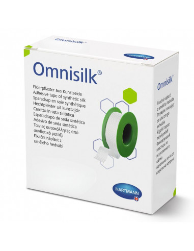 Omnisilk hechtpleister 2,5 cm x 9,2 m 1 rol
