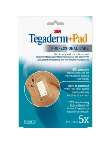 3M Tegaderm + Pad pansement transparent 9 x 10 cm 5 pièces