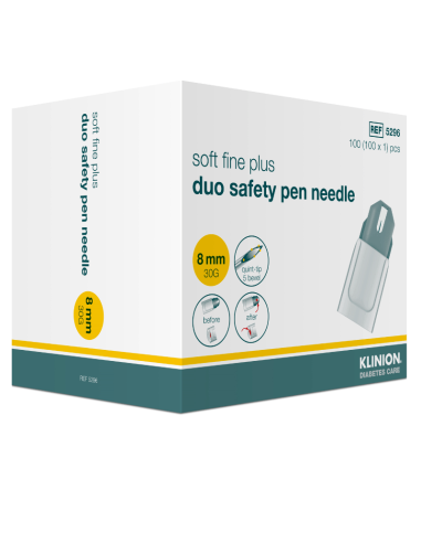 Aguja de seguridad para bolígrafo Klinion KDC Soft Fine PLUS, 30 g, 8 mm, 100 unidades
