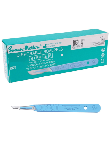 Swann Morton Nr. 15 Scalpel Steriel incl. handvat 10 stuks