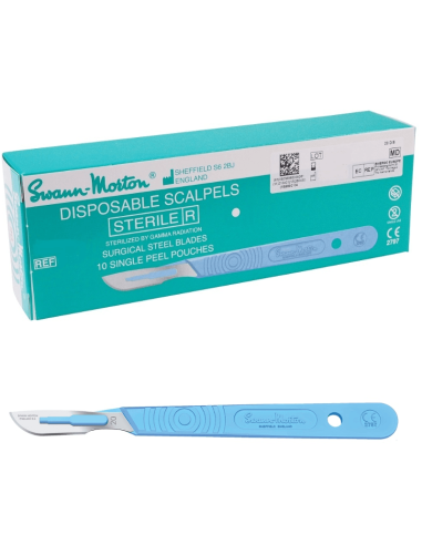 Swann Morton Nr. 20 Scalpel Steriel incl. handvat 10 stuks