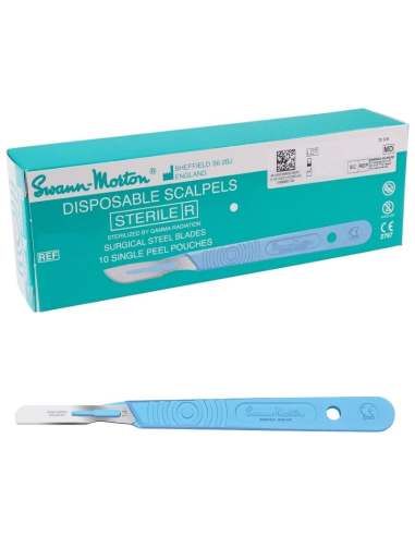 Swann Morton Nr. 14 Scalpel Steriel incl. handvat 10 stuks