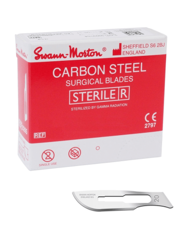 Swann Morton Carbon br. 20 sterilne oštrice 100 komada