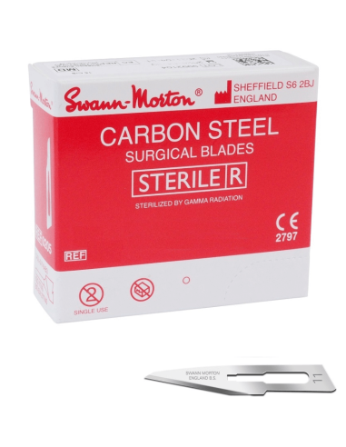 Swann Morton Carbon Nr. 11 steriele mesjes 100 stuks