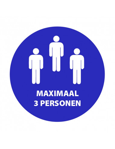 Maximaal 3 personen vinyl Ø200mm